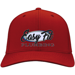 Easy Fit Plumbing Red Cotton Work Hat.